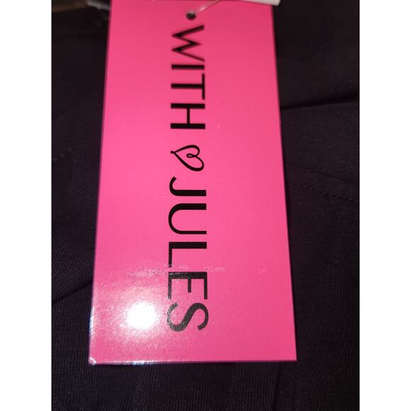 NWT With Jules Big Girls Flutter Sleeve Top In Black M - Picture 6 of 8